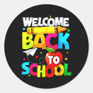 Back To School Fun Student Teacher Love Kid Classic Round Sticker