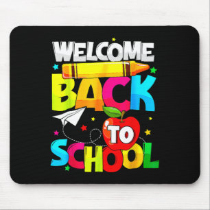 Back To School Fun Student Teacher Love Kid Mouse Mat