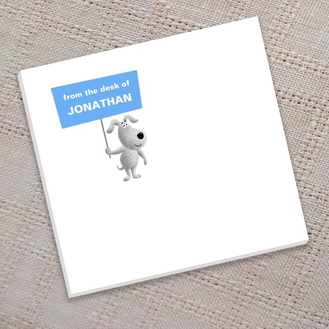 Back to School Funny Cute Cartoon Puppy Dog  Post-it Notes (Creator Uploaded)