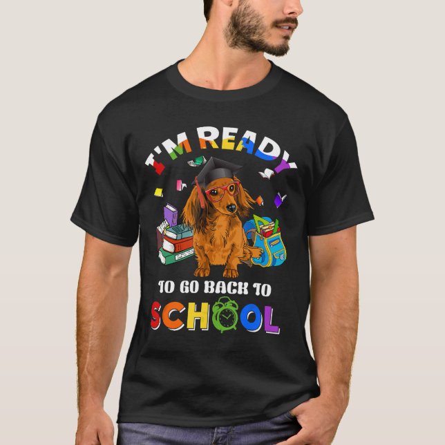 Back To School Funny Dachshund Gift  T-Shirt (Front)