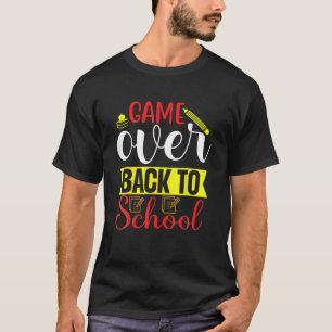Back To School Funny Game Over Teacher Student Con T-Shirt