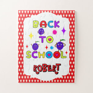 Back to School Funny Plum Chaos Jigsaw Puzzle