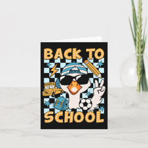 Back To School Funny Silly Goose First Day Of Scho Card