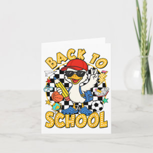 Back To School Funny Silly Goose First Day Of Scho Card