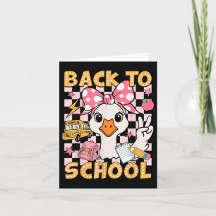 Back To School Funny Silly Goose First Day Of Scho Card