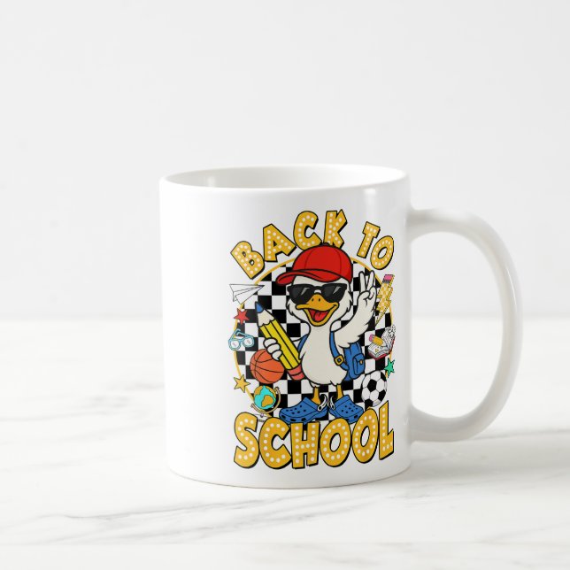 Back To School Funny Silly Goose First Day Of Scho Coffee Mug (Right)