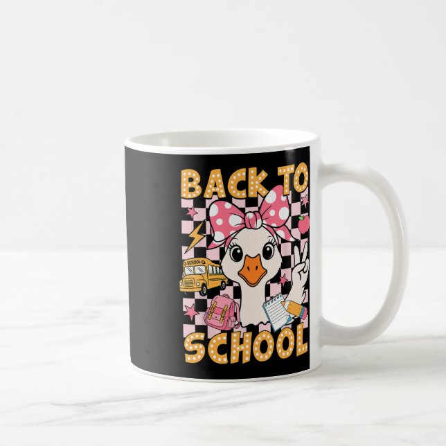 Back To School Funny Silly Goose First Day Of Scho Coffee Mug (Right)