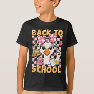 Back To School Funny Silly Goose First Day Of Scho T-Shirt