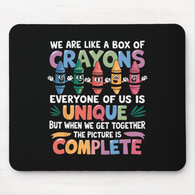 Back To School Funny Teacher We Are Like A Box Of  Mouse Mat (Front)