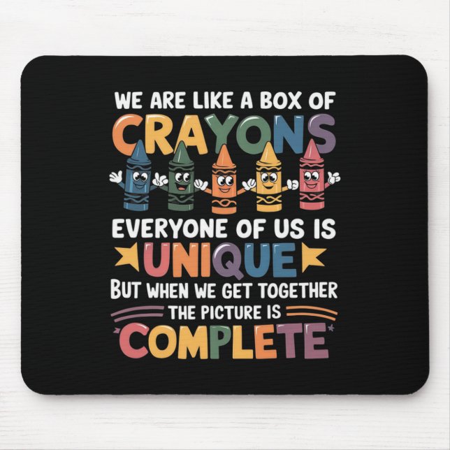 Back To School Funny Teacher We Are Like A Box Of  Mouse Mat (Front)