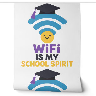Back to School Funny WiFi Student Life Design Wallpaper