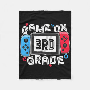 Back To School Game On 3rd Grade Fun Gamer Kids Bo Fleece Blanket