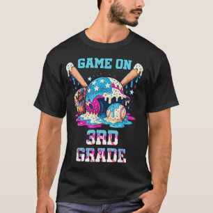 Back To School Game On Third Grade Baseball First  T-Shirt