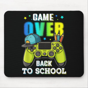 Back To School Game Over For Boy Kids Gamers Boys Mouse Mat