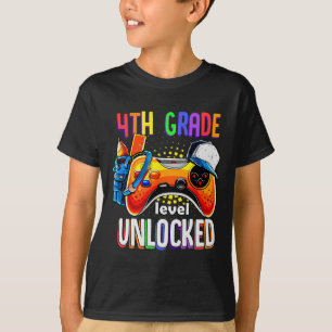 Back To School Gamepad 4th Fourth Grade Level Unlo T-Shirt