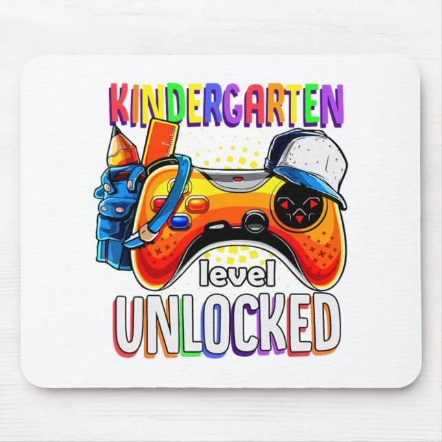 Back To School Gamepad Kindergarten Level Unlocked Mouse Mat (Front)