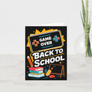 Back to school gamer level up new school year card