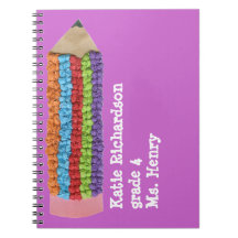Back to school gift - personalised spiral notebook