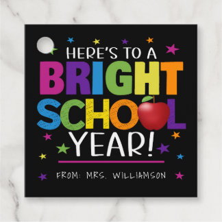 Back To School Gift Tag, Bright School Year Gift F Favour Tags