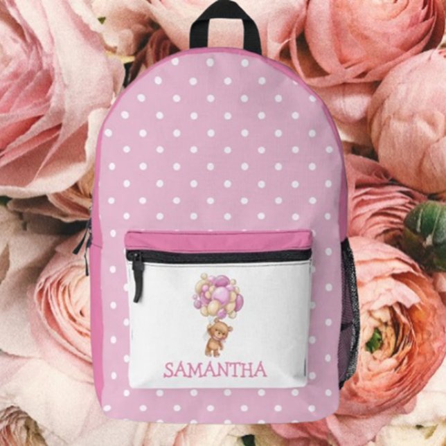Back to school Girl Bear theme Printed Backpack ( Adorable Gift Idea for the Little Ones!)
