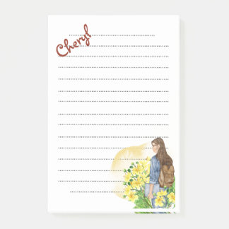 Back to School Girl Post-it Notes