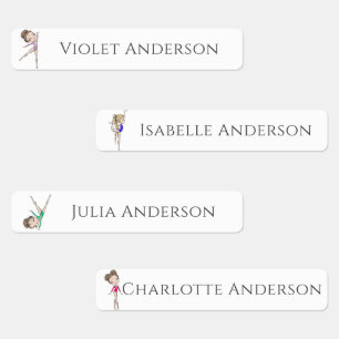 Back to School Girls Gymnastics Kids Name