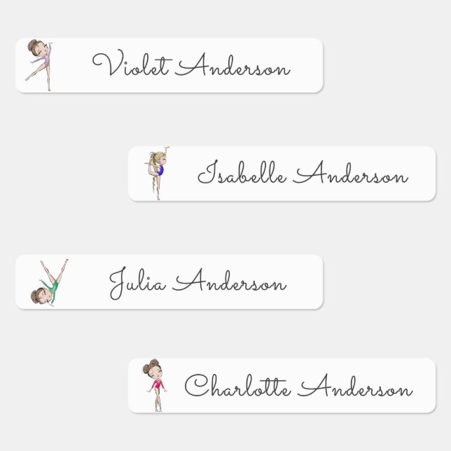 Back to School Girls Gymnastics Kids Name (Group)