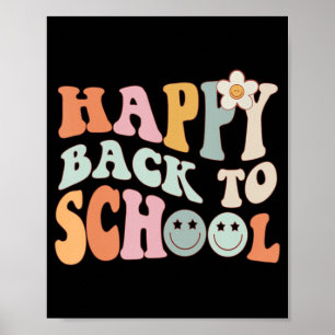 Back To School Gnoovy Retro Vintage First Day Of S Poster