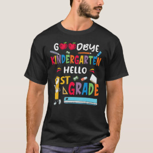Back to School Goodbye Kindergarten Hello 1st Grad T-Shirt