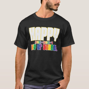 Back To School  Happy 100 Days Math Geek T-Shirt