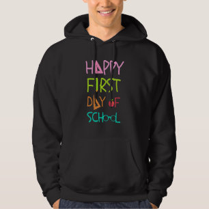 Back To School Happy First Day Of School Boys Hoodie
