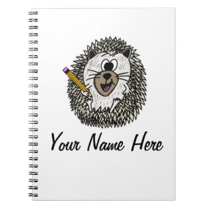 Back To School Hedgehog Funny Teacher Custom Notebook