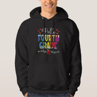 Back To School Hello 4th Grade Girls Boys Teacher  Hoodie
