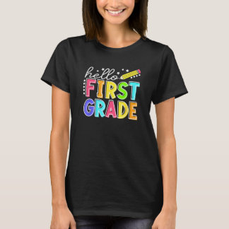 Back To School Hello First Grade Team 1st Grade Te T-Shirt