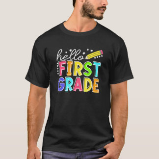 Back To School Hello First Grade Team 1st Grade Te T-Shirt