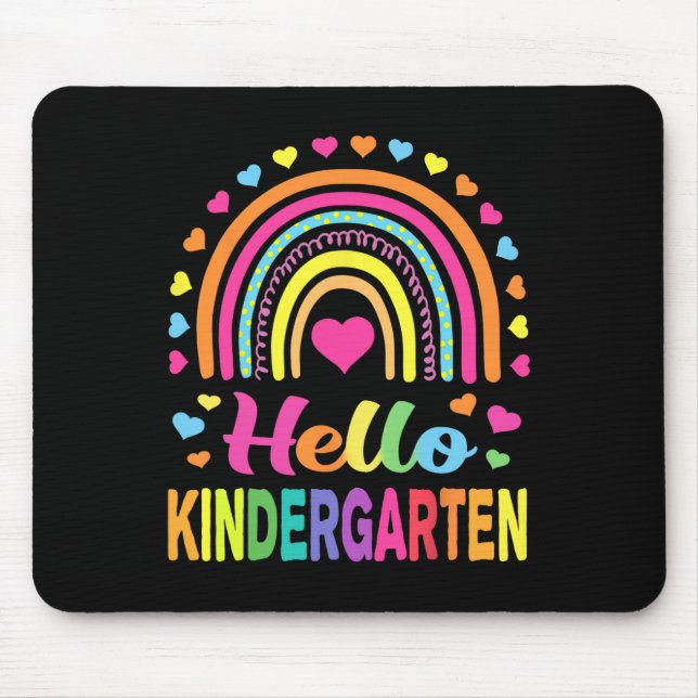 Back to School Hello Kindergarten Squad Teachers W Mouse Mat (Front)