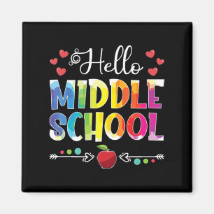 Back To School Hello Middle School Girls Boys Tied Magnet