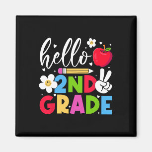 Back To School Hello Second Grade Team 2nd Grade B Magnet