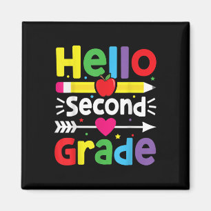Back To School Hello Second Grade Team 2nd Grade B Magnet