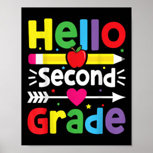 Back To School Hello Second Grade Team 2nd Grade B Poster