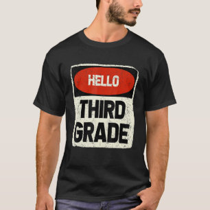 Back To School Hello Third 3rd Grade For Kids Boy  T-Shirt