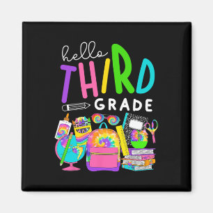 Back To School Hello Third 3rd Grade For Kids Teac Magnet