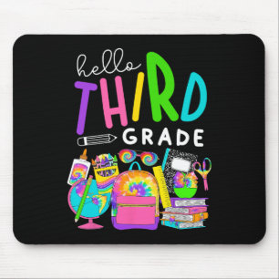 Back To School Hello Third 3rd Grade For Kids Teac Mouse Mat
