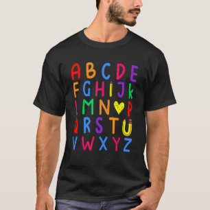 Back To School Hi Alphabet Letters Teachers Boys G T-Shirt