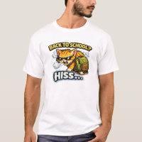 Back To School Hiss Funny Cat Design