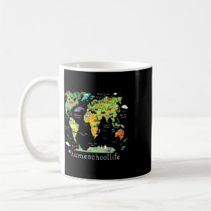 Back To School Homeschool World Map Geography Coffee Mug