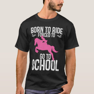 Back To School Horseback Riding Girl Horse T-Shirt