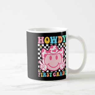 Back To School Howdy First Grade Western Cowboy Co Coffee Mug