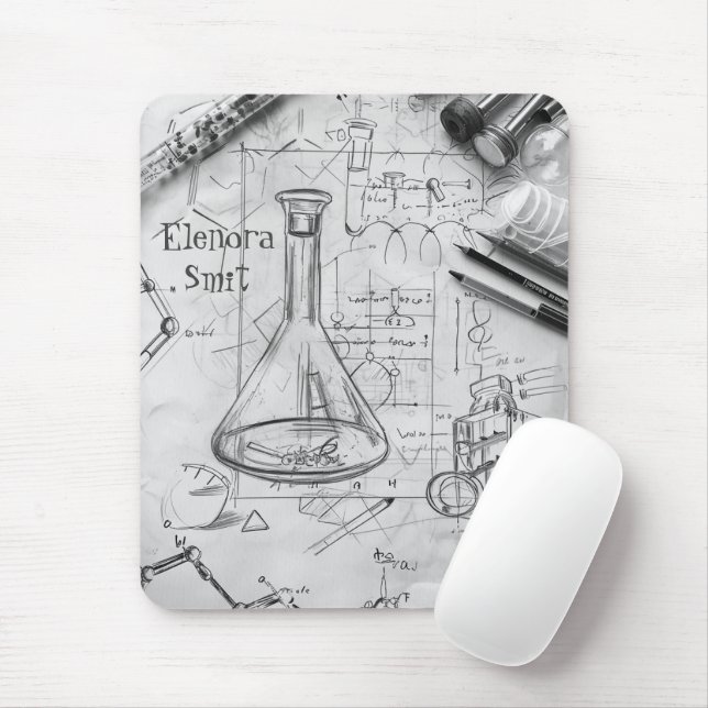 Back To School I Science 10 Mouse Mat (With Mouse)
