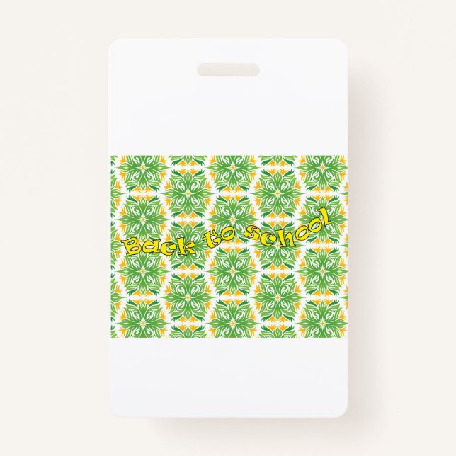 Back to School ID Badge (Front)